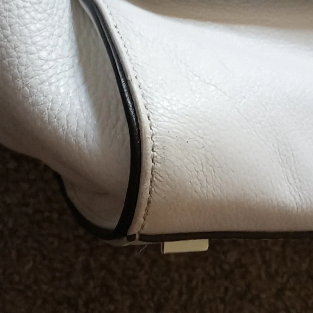 Michael Michael Kors White Leather Audrey Satchel